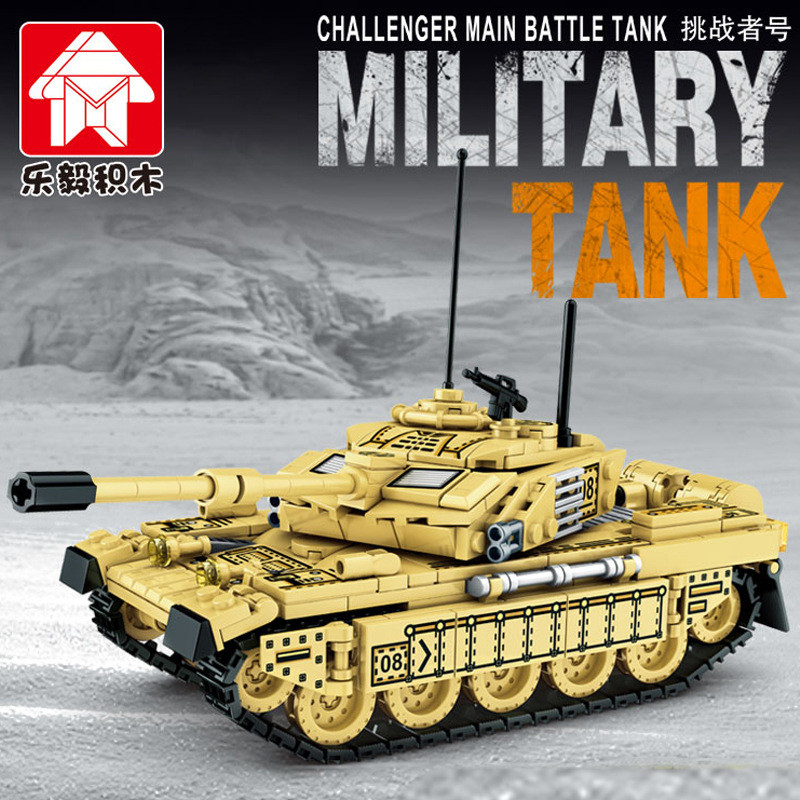 Leyi 66005-37 Tiger Style 99aT34T90KV2 Challenger M60 Main Battle Tank Lắp Ráp Khối Xây Dựng Đồ Chơi