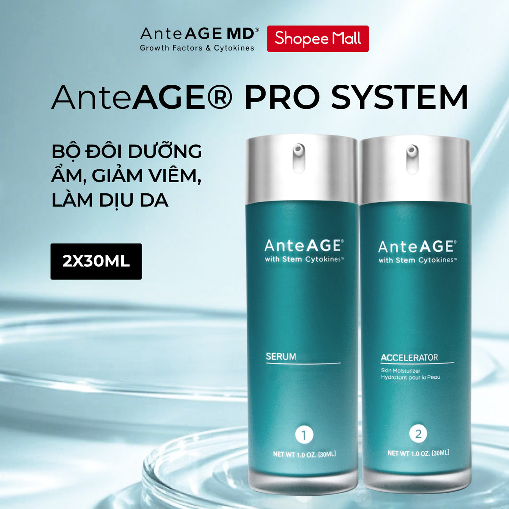 Bộ đôi Sản Phẩm AnteAGE® Pro System - AnteAGE® Pro Serum 30ml Và Pro Accelerator 30ml