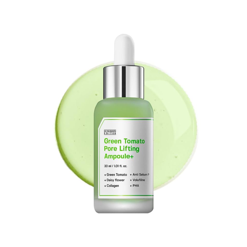 SUNGBON Edit Green Tomato Pore Lifting Anshu, Tinh chất giảm lỗ chân lông chứa Niacinamide Green Tom