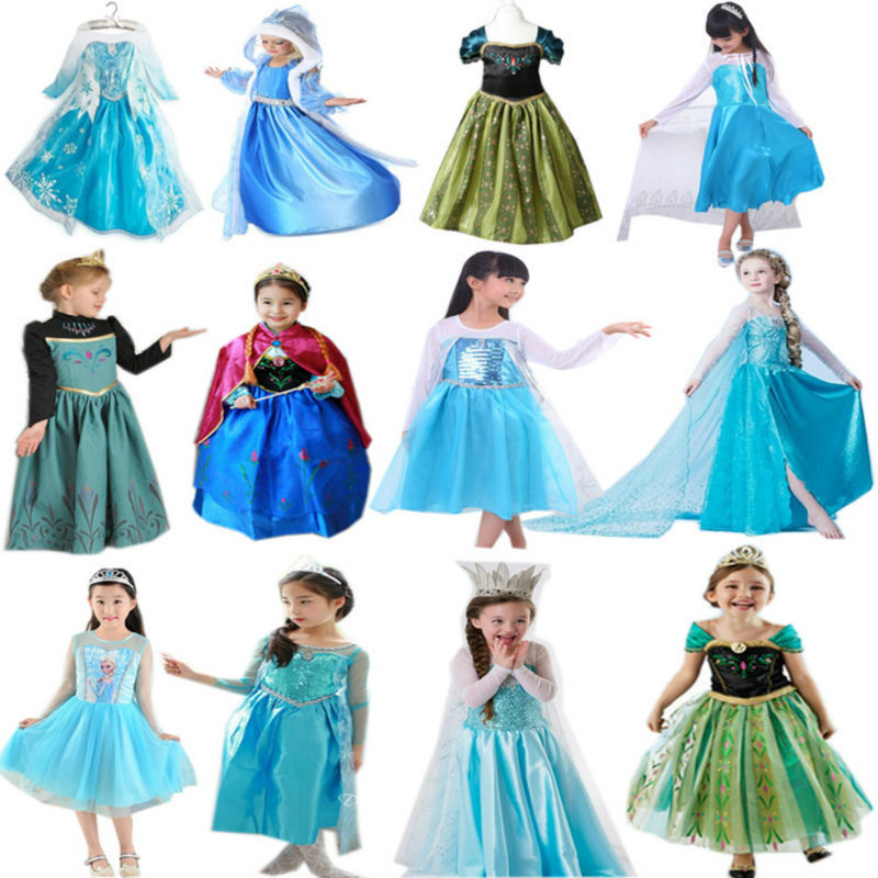 Frozen Frozen Frozen Công Chúa Đầm Ngủ Người Đẹp Đầm Bé Gái Trình Diễn Trang Phục