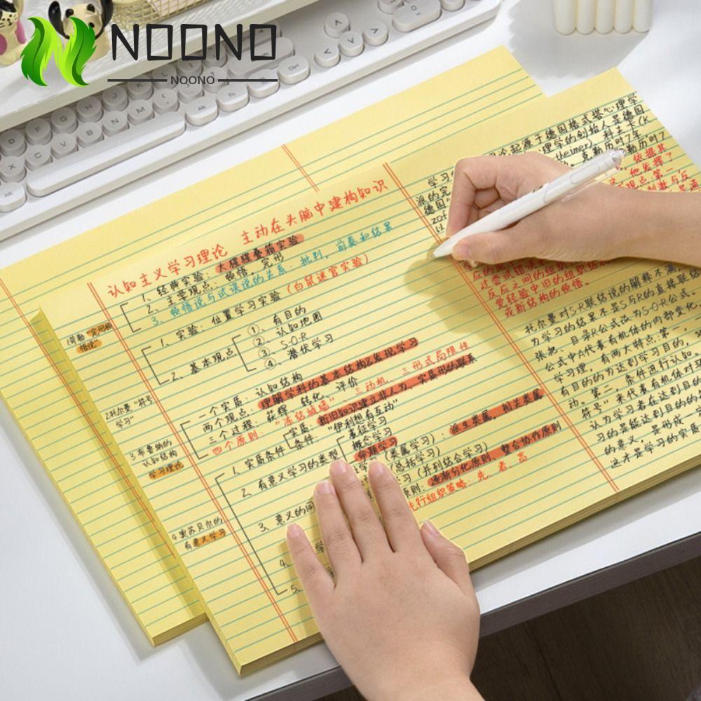 NOONOPH 50 tờ Giấy dự thảo, Học sinh viết kế hoạch tư duy A3 Notebook, Văn phòng trường học Notepad 