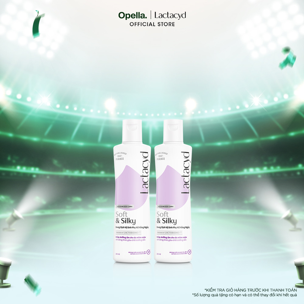Bộ 2 chai Dung Dịch Vệ Sinh Phụ nữ Lactacyd Soft & Silky Dưỡng Ẩm 250ml/chai