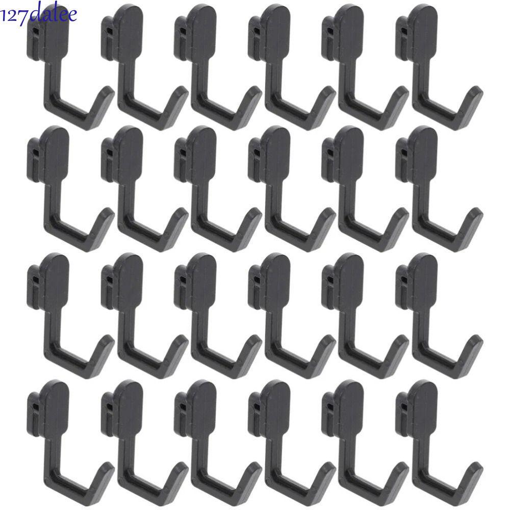 DALEE 10 Cái Peg Board Hook, Heavy Duty J Shape Hole Board Hook, Tiện ích Nhựa Đen / Trắng / Xám Tre