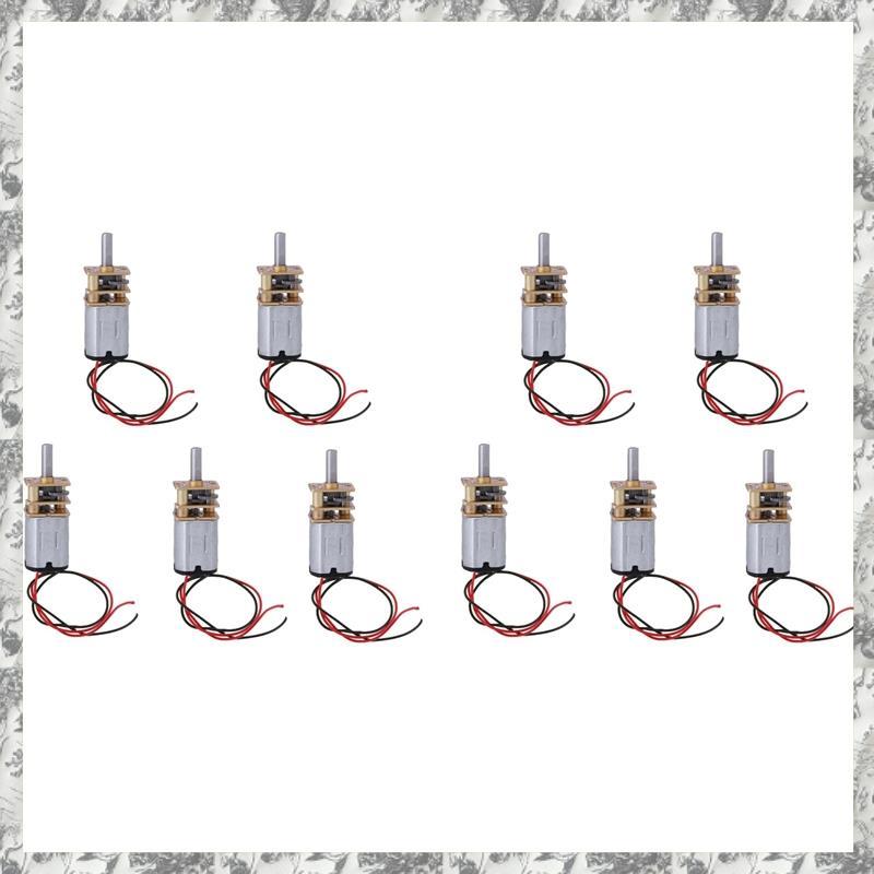 [D E O K] 10 Động cơ bánh răng siêu nhỏ N20 với động cơ Gearwheel DC 60RPM Đồ chơi giảm tốc toàn bộ 