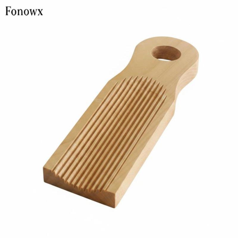 Fonowx Gnocchi Board Gỗ nguyên khối Ridged Pasta Board Dụng cụ nấu ăn Thiết kế thủ công Lâu trôi