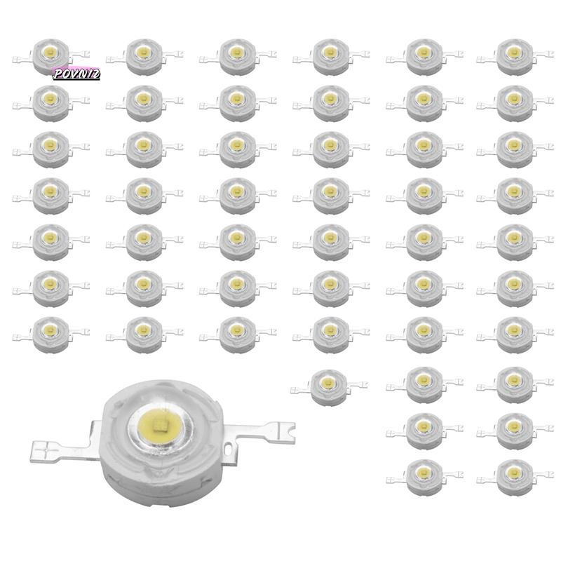 50 Chiếc 1W Diode Công Suất Cao Trắng Mát Hạt Led 1 Watt Chip Đèn 3V-3.4V