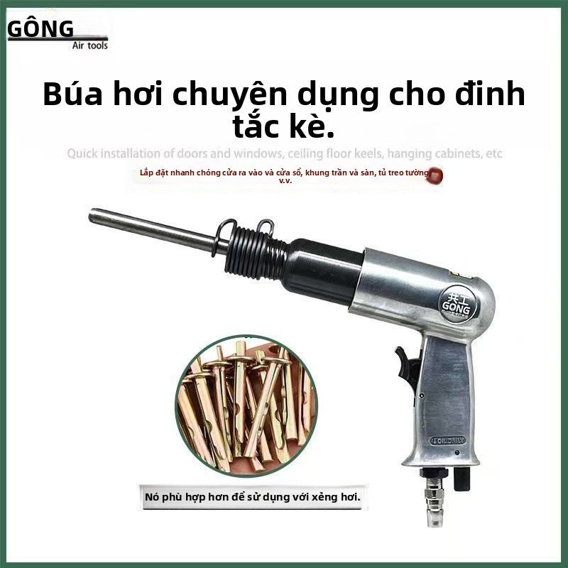 Búa hơi máy đục khí nén Gonggong chuyên đóng đinh nở trần thạch cao gỗ tiện lợi hiệu suất cao bán ch