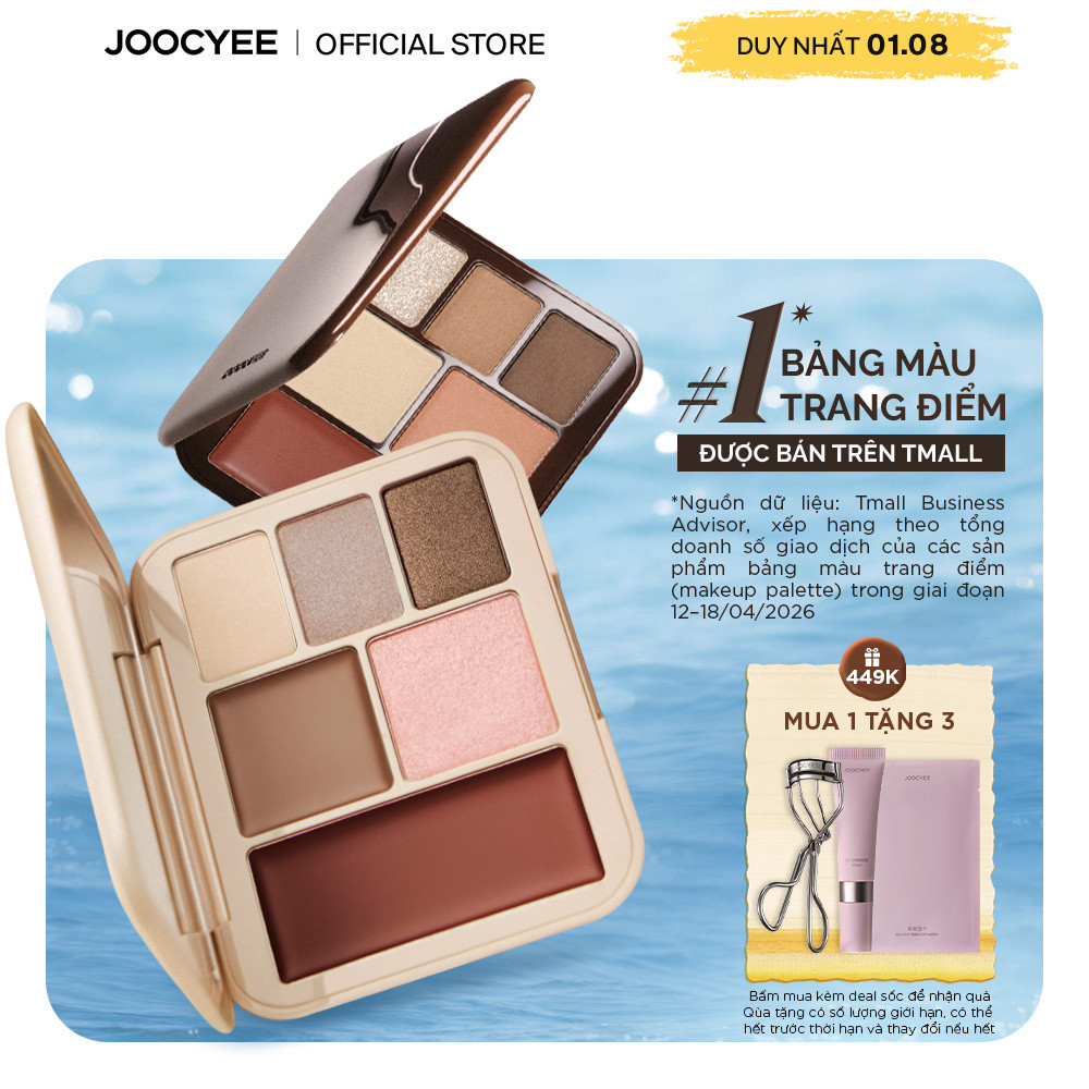 [MUA 1 TẶNG 3 ] Bảng trang điểm đa năng JOOCYEE Lookbook Multi Face Palette Mắt Má Môi 3 trong 1 | BigBuy360 - bigbuy360.vn