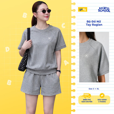 [BST Comfort Me-We] Bộ đồ nữ YODY set áo thun tay Raglan quần lưng chun WCST26S021