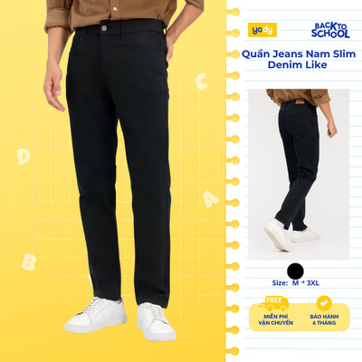 Quần jeans nam YODY quần bò dáng slimfit co dãn thấm hút mồ hôi TRA - QJM6041