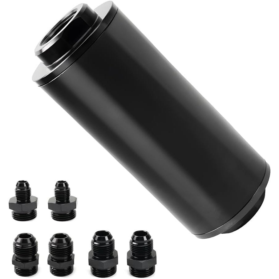 BARTOO Đa Năng 50MM 100 Micron Bộ Lọc Nhiên Liệu Nội Tuyến Với Bộ Chuyển Đổi 6AN 8AN 10AN Để Lọc Xăn