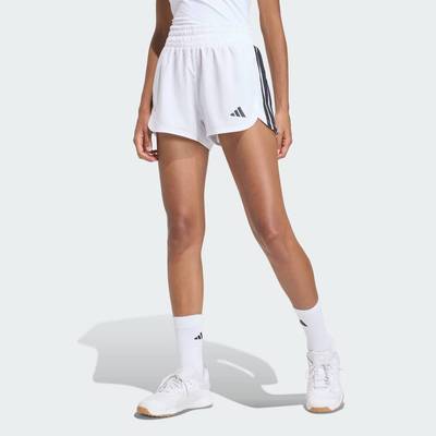 adidas Gym & Training Pacer Workout Woven High Rise Shorts Women White KD7324