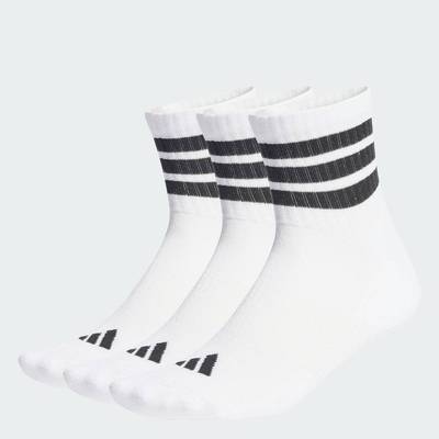 adidas Phong cách sống BỘ 3 ĐÔI TẤT CỔ TRUNG SPORTSWEAR ĐỆM ÊM 3 GẠCH Unisex trắng JZ0529
