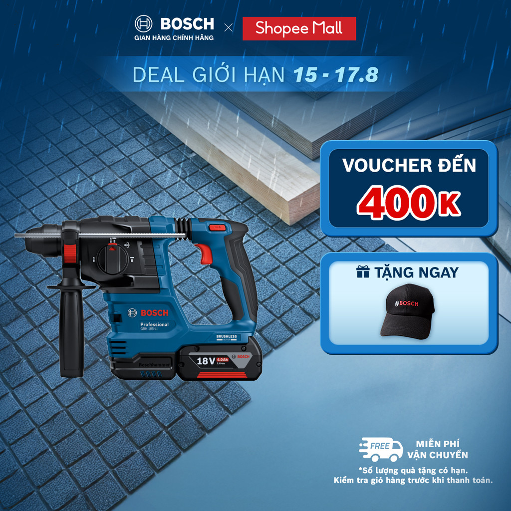Máy khoan và đục Bosch GBH 185-LI
