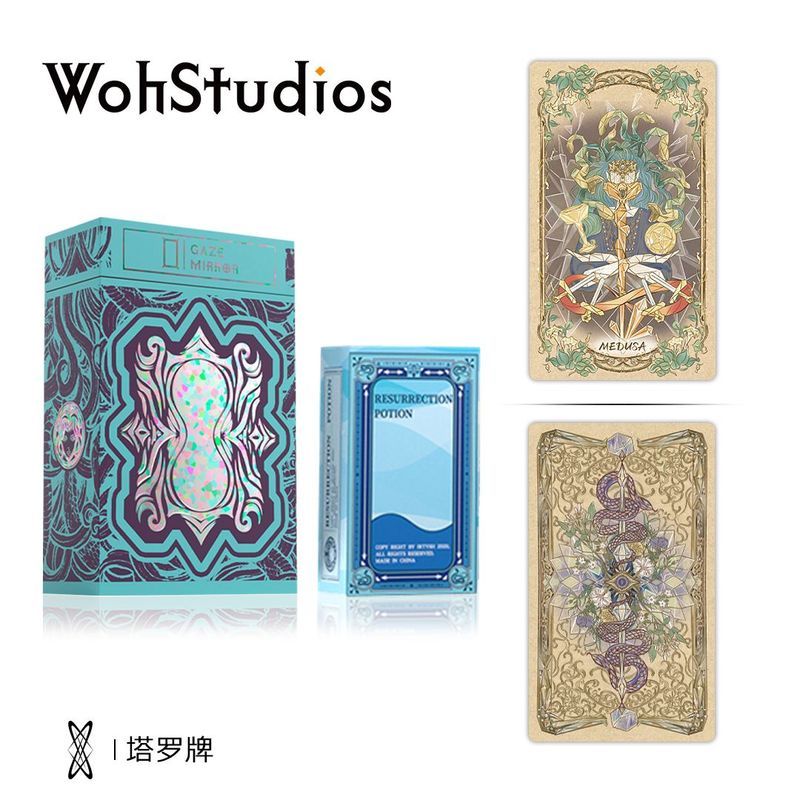 [Woh] Medusa 's Eye Witte Series Card Board Game Star Diamond Card Set 78 tờ Thẻ Witte Giấy lõi đen