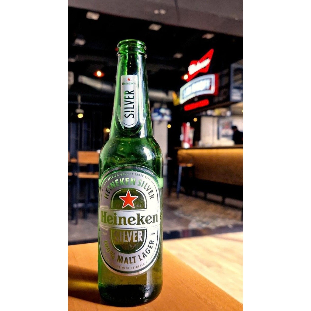 [KÉT + Bắp] Bia Heineken Sillver (Heineken Bạc) 24 chai thủy tinh 330ml KHÔNG CẦN TRẢ VỎ - HỎA TỐC