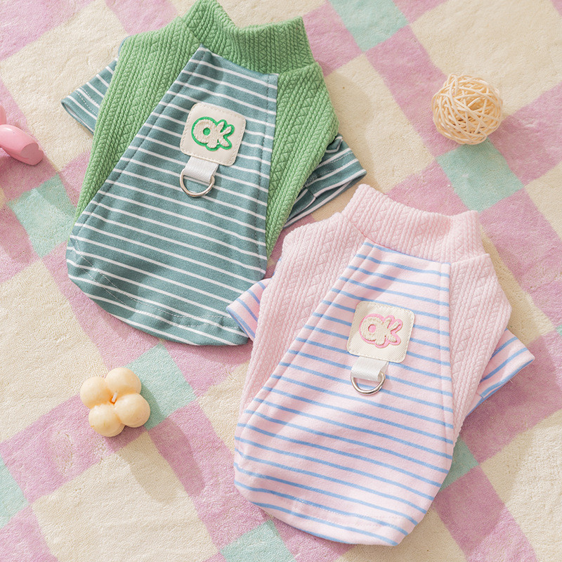 Quần áo cho chó cưng Chó nhỏ Bichon Teddy Hai chân Top Bichon Quần áo cho chó Teddy