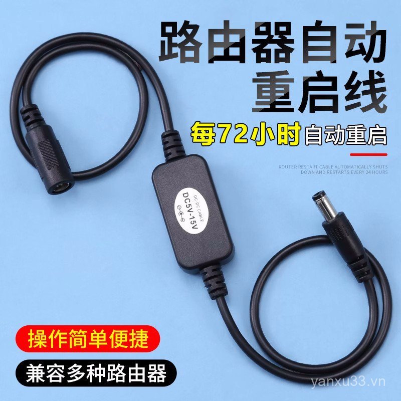 Bộ nguồn tự động wifi Reset Switch Cáp kết nối thời gian Bộ định tuyến tắt nguồn 72 giờ Khởi động lạ