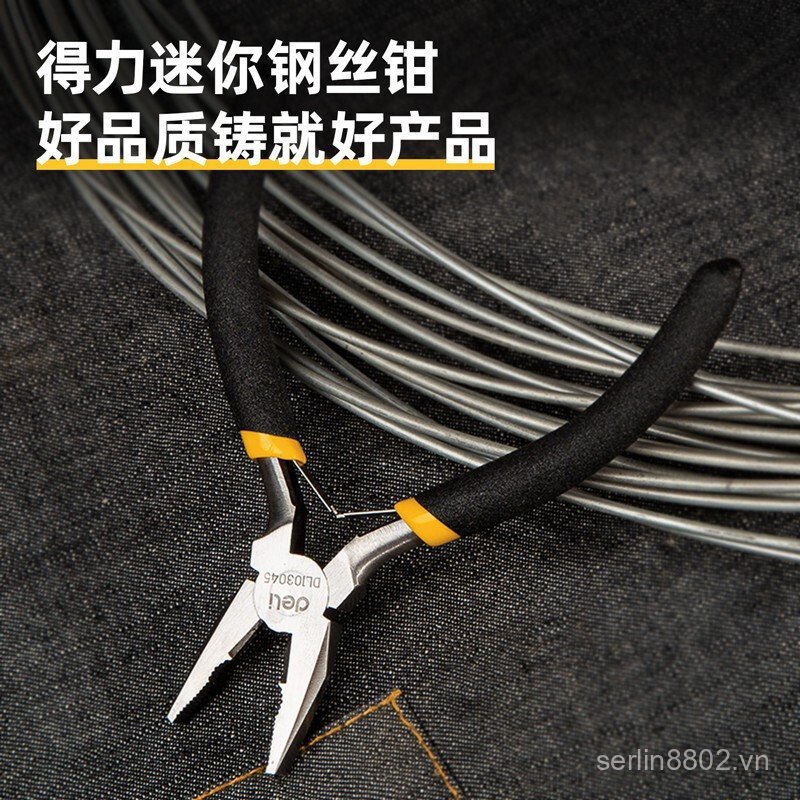 Deli Mini Dây Kìm Vise Flat-Nose Kìm Cắt Dây Kìm chéo Kìm chéo Kìm cắt dây Kìm kim-Nose Kìm