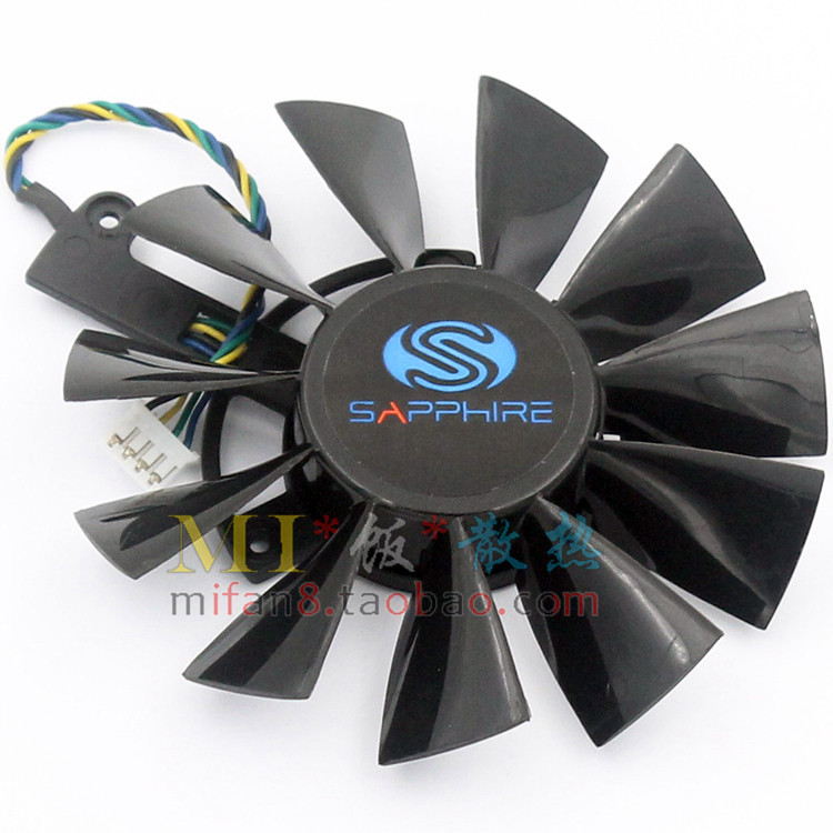 Sapphire HD7750 HD7770 FS1290-AP084C 0.3A 4 Dây Điều Khiển Nhiệt Độ Card Đồ Họa Quạt Làm Mát