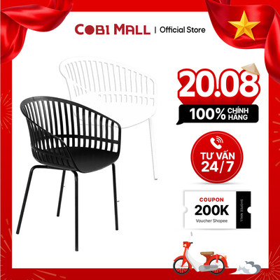 Ghế Nhựa Cao Cấp Morica Chịu Lực Tốt Thiết Kế Hiện Đại, Dùng Được Ngoài Trời - Cobi Home