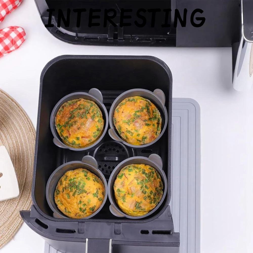 INTERESTING Air Fryer Egg Poacher Molds, Air Fryer Meal Preparation Trứng Ramekins, Phụ kiện Dụng cụ