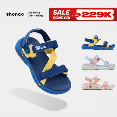 Giày Sandal Trẻ Em Little 8 Shondo Quai Hậu Xoay Nhẹ 2trong1 Nhiều Màu
