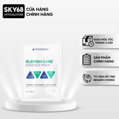 Mặt Nạ Sợi Khổ Qua & Tinh Chất Tràm Trà Hỗ Trợ Giảm Thâm Mụn, Dưỡng Ẩm Và Làm Dịu Da Trioderma Blemish Mask 25g