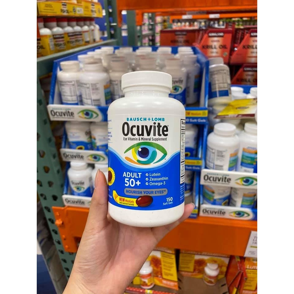Viên Ocuvite Lutein 150 viên của Mỹ dành cho người trên 50 tuổi