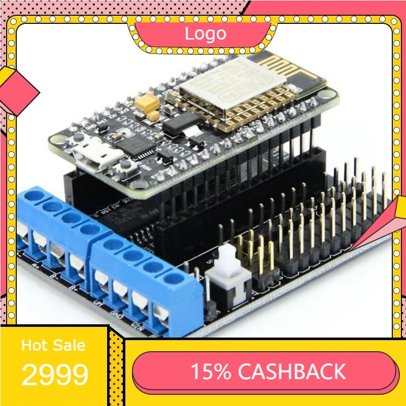 Đế Ra Chân Cho Node MCU ESP8266 CP2102 (Board Motor Driver L293D)