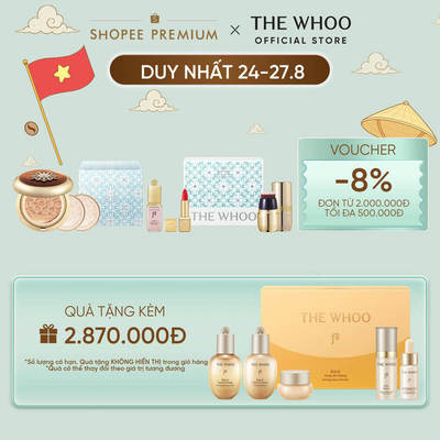 [THE WHOO OFFICIAL] [Tặng 1 lõi] Phấn nước trang điểm chống nắng, chống lão hóa Cheongidan Essence Cushion SPF50+/PA+++