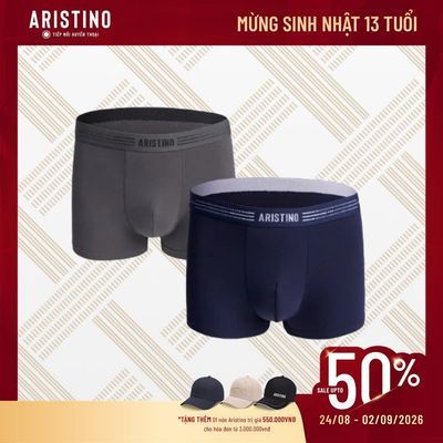 COMBO 2 Quần lót Aristino từ sợi bông thiên nhiên mềm mại, thoáng khí, thấm hút tốt - ABX001EDP01
