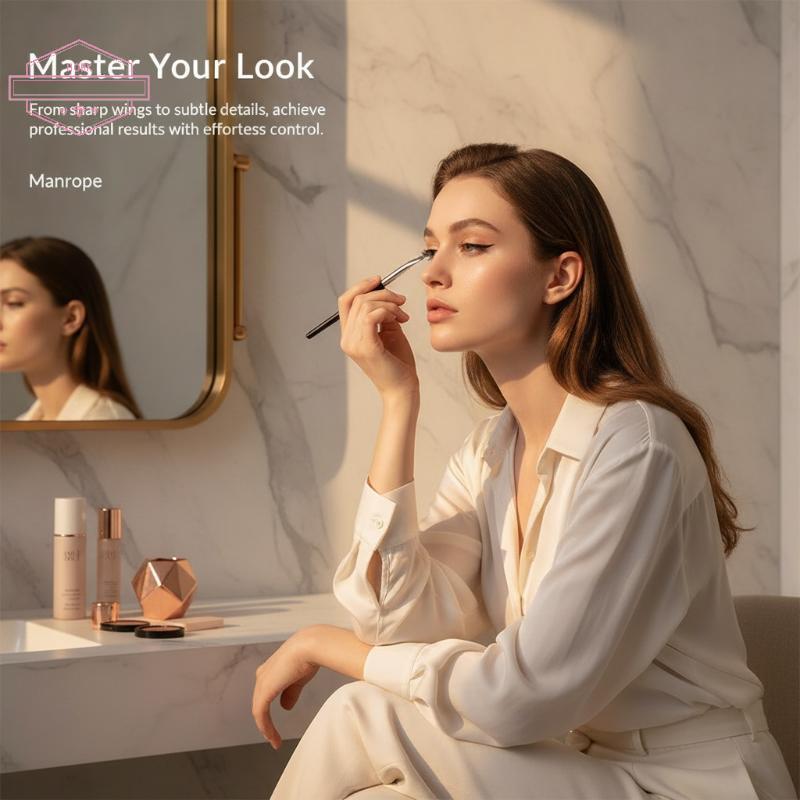HORK de Eyeliner Brush Thin Fine Angle Flat Eyebrow Brush Fits Gel Liquid Liner cho Undereye Chi tiế