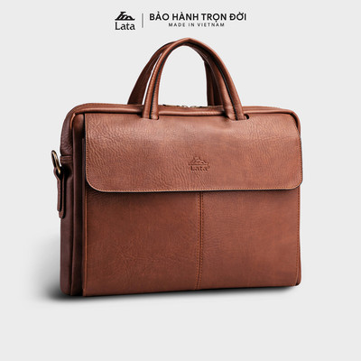 Cặp Công Sở Lata (Thời trang nam basic đựng laptop 13.3 inch - Cặp da CA21)