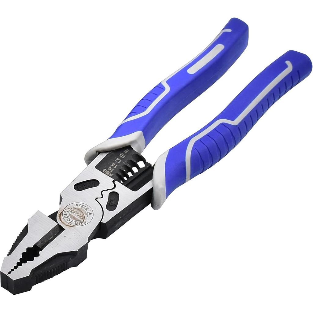 9" Multipurpose Lineman's Pliers with Wire Stripper - 6-in-1 Function Wire Cutter Heavy Duty,Combina