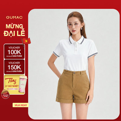 Quần Short Nữ GUMAC Form Suông Tôn Dáng Thoải Mái Ngày Hè LSHG05073