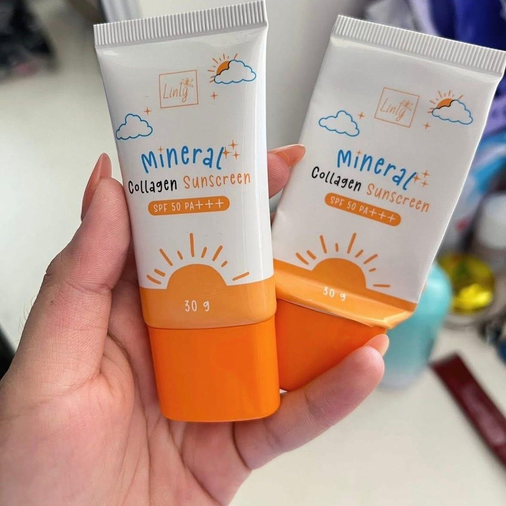 Kem chống nắng LinLy Mineral Collagen SPF 50 PA + + + 30ml