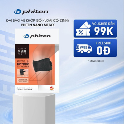 Đai Bảo Vệ Khớp Gối Loại Cố Định Phiten Nano Metax Knee Band Supporter Fit Type