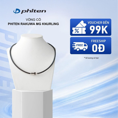 Vòng Cổ Phiten Rakuwa Necklace MG Knurling Hỗ Trợ Cân Bằng Cơ Thể Chăm Sóc Sức Khỏe Phong Cách Thời Trang