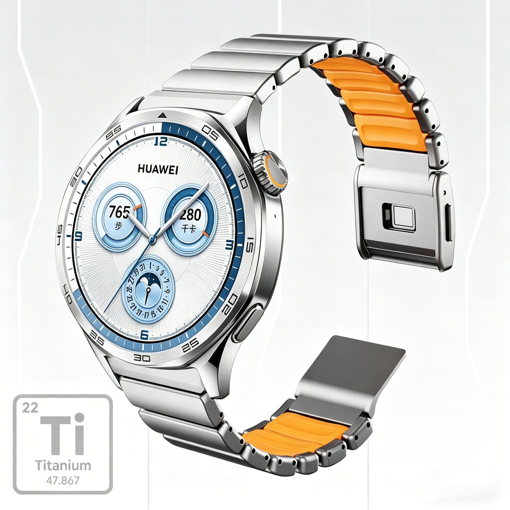 22mm Quick Fit Dây đeo thép không gỉ cho Huawei GT 6 46mm GT 6 Pro 46mm Titan Business metal Side Dâ