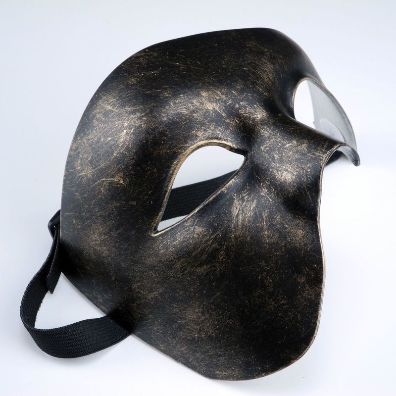 Trang phục hóa trang Đảng đen Vàng nửa mặt Phantom Opera Mask