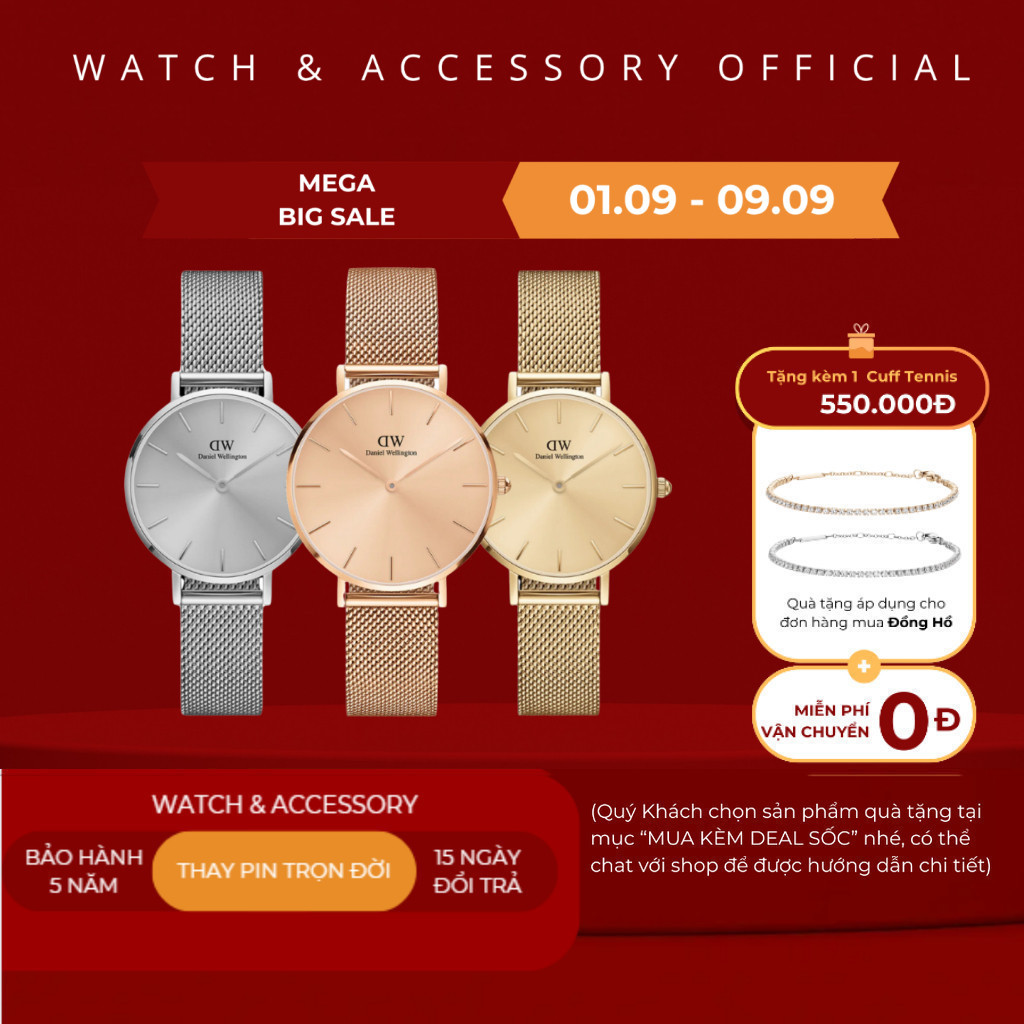 [Tặng Kèm Hộp Nơ] Đồng Hồ Nữ Daniel  Classic Petite Uniton D_W Chính Hãng - DANIEL WATCH SG.