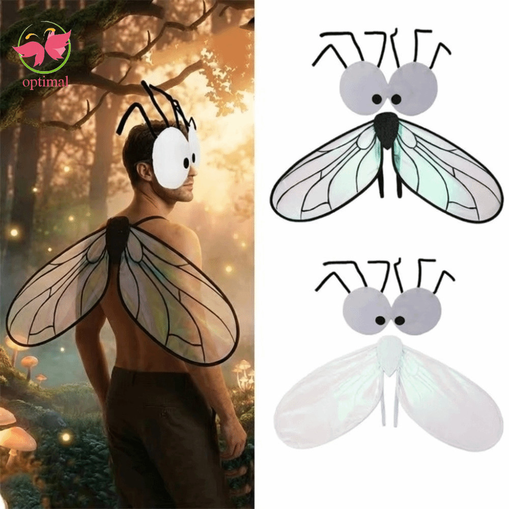 OPTIMAL LIMIT Kids Party Wings, Sparkle Handmade Craft Fly Wings, Nhẹ Côn Trùng Bugs Dây Đàn Hồi Cos