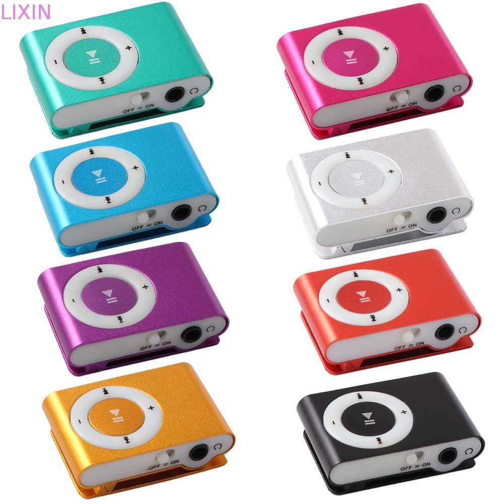 LIXIN Clip MP3 Thời Trang Di Động Media Player Walkman Gương Kim Loại Thể Thao MP3