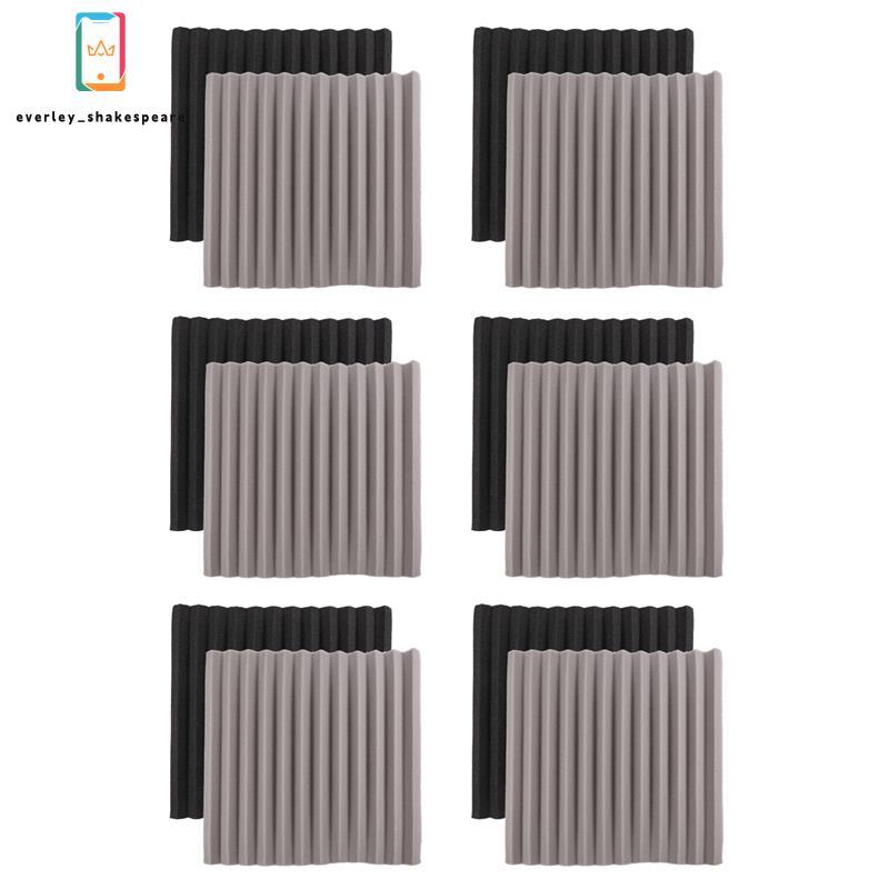 12 Chiếc Acoustic Foam Board, Studio Wedge Tile, Acoustic Foam Cách Âm Pyramid Studio Treatment Wall