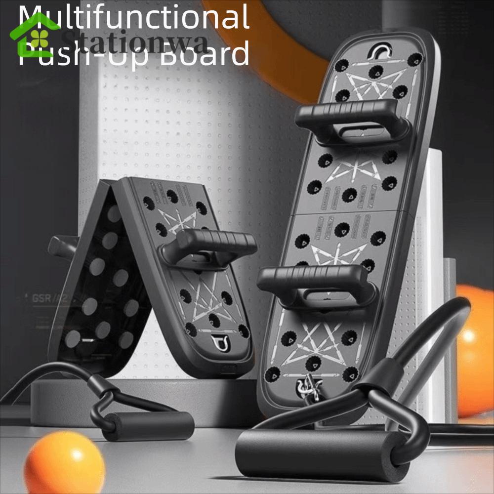 STATIONWA Push-Up Stands, Có Thể Gập Lại Có Tay Cầm Push-Up Board, Máy Tập Cơ Tập Thể Dục Sức Mạnh C