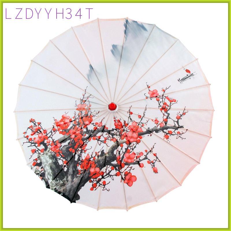 Trung Quốc Dầu Ô Giấy Nghệ Thuật Trung Quốc Cổ Điển Nhảy Dù 32 Inch Tre Lụa Dù Cho Làng Phong Cảnh T