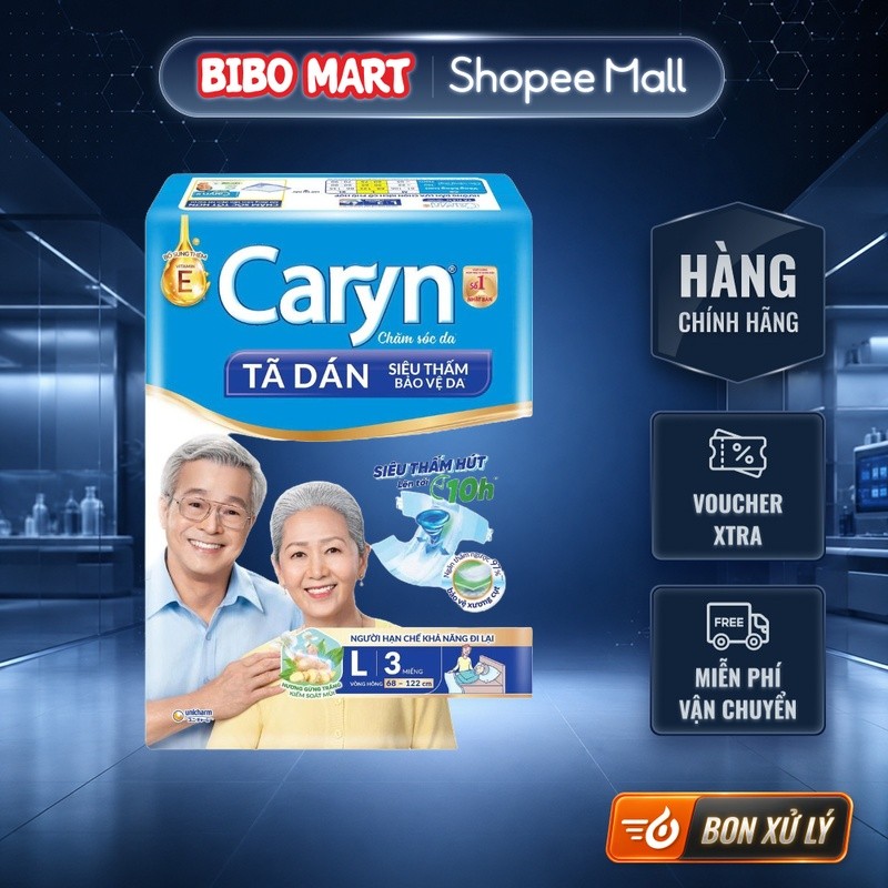 Tã dán người lớn Caryn siêu thấm hút size L 3 miếng - BM005.1