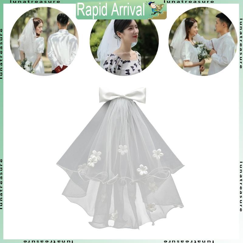 Lun Hen Night Bridal Veil Bride To Be Bridal Tắm Cưới Sheer Veil