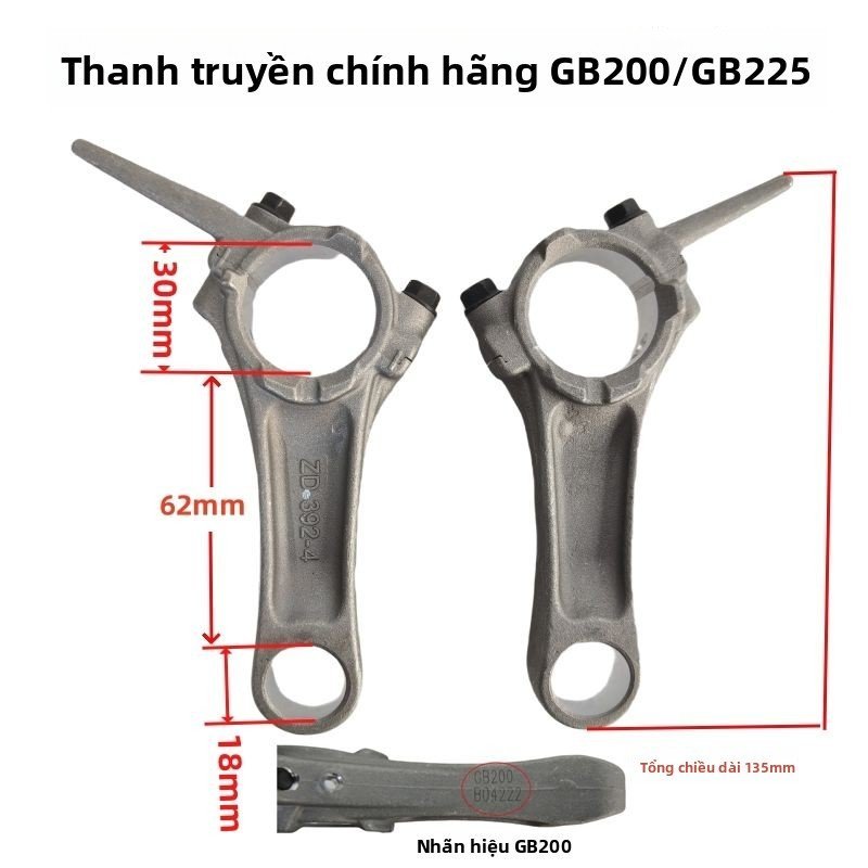 Tay biên Zongshen GB200/225 chính hãng máy xới phun thuốc bơm nước thuyền